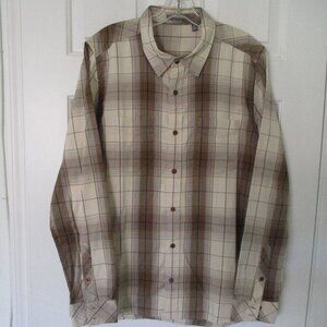 Toad & Co. Mens L/S Beige Tan Winter Weight Cotton Casual Shirt NWOT - Medium